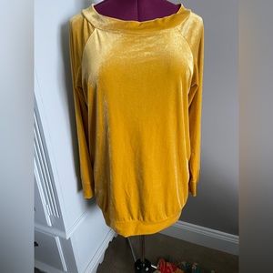 Sweatshirt style velour top